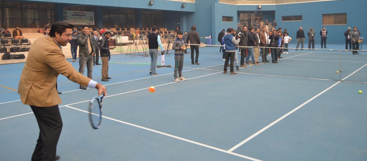Jahangir Khanzada inaugurated the first ever Tennis Academy
