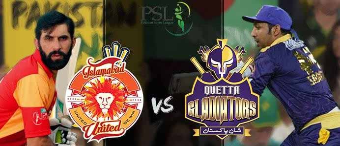 Islamabad United and Quetta Gladiators clash in Sharjah tonight