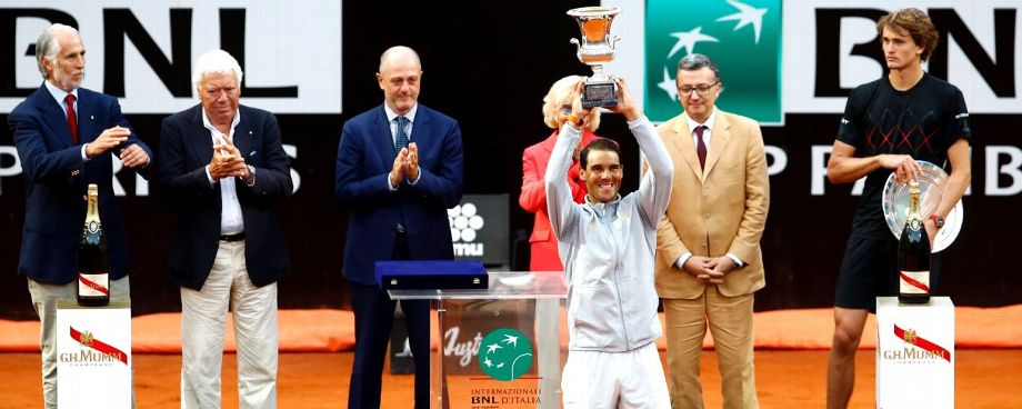 Italian Open: Rafael Nadal beats Alexander Zverev to win Rome title for an eighth time