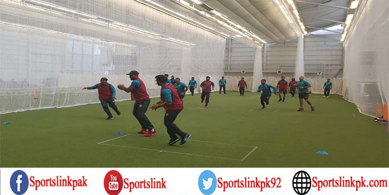 Rainy weather forces Pakistan cricketers to practice indoors