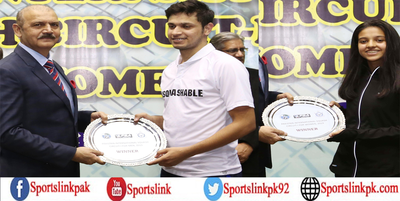 GUTSY ASIM AND CLASSY AMNA CROWNED PAKISTAN INTERNATIONAL SQUASH CHAMPIONS