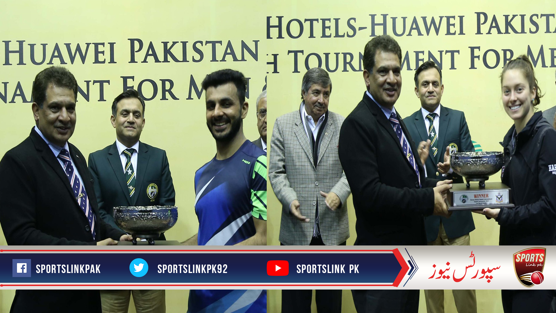 Serena Hotels-Huawei Pakistan International Squash Tournament - Tayyab Aslam  and  Sabrina Sobhy  win finals