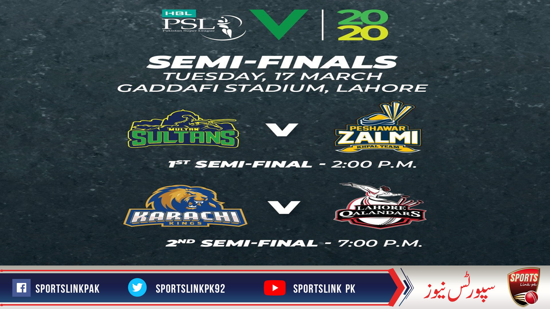 Sultans, Zalmi, Kings and Qalandars to fight for HBL PSL 2020 final berths
