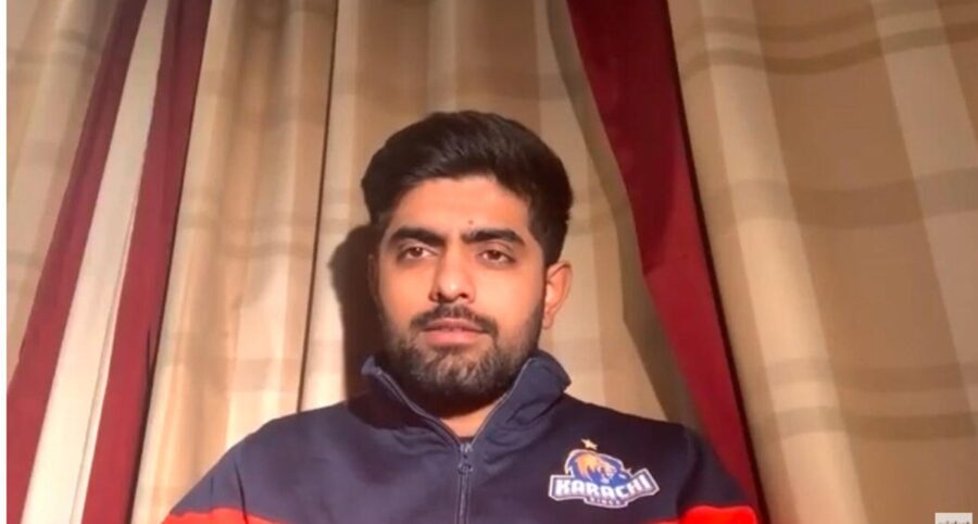 Babar speaks to media at the end of Australia tour