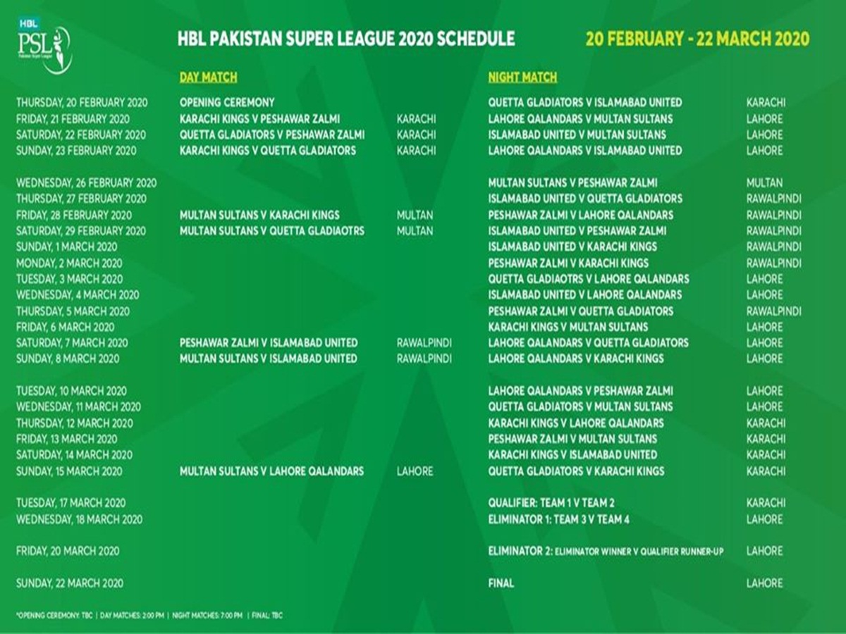 Important information for media attending HBL PSL 2022 matches in Lahore