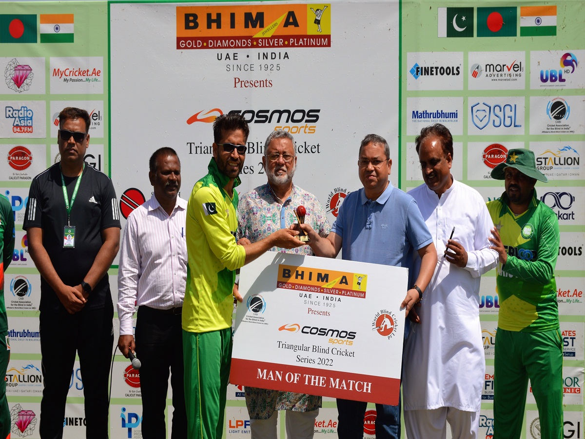 Pakistan overpowered Bangladesh by 7 wickets in the Triangular T-20 Blind Cricket Tournament