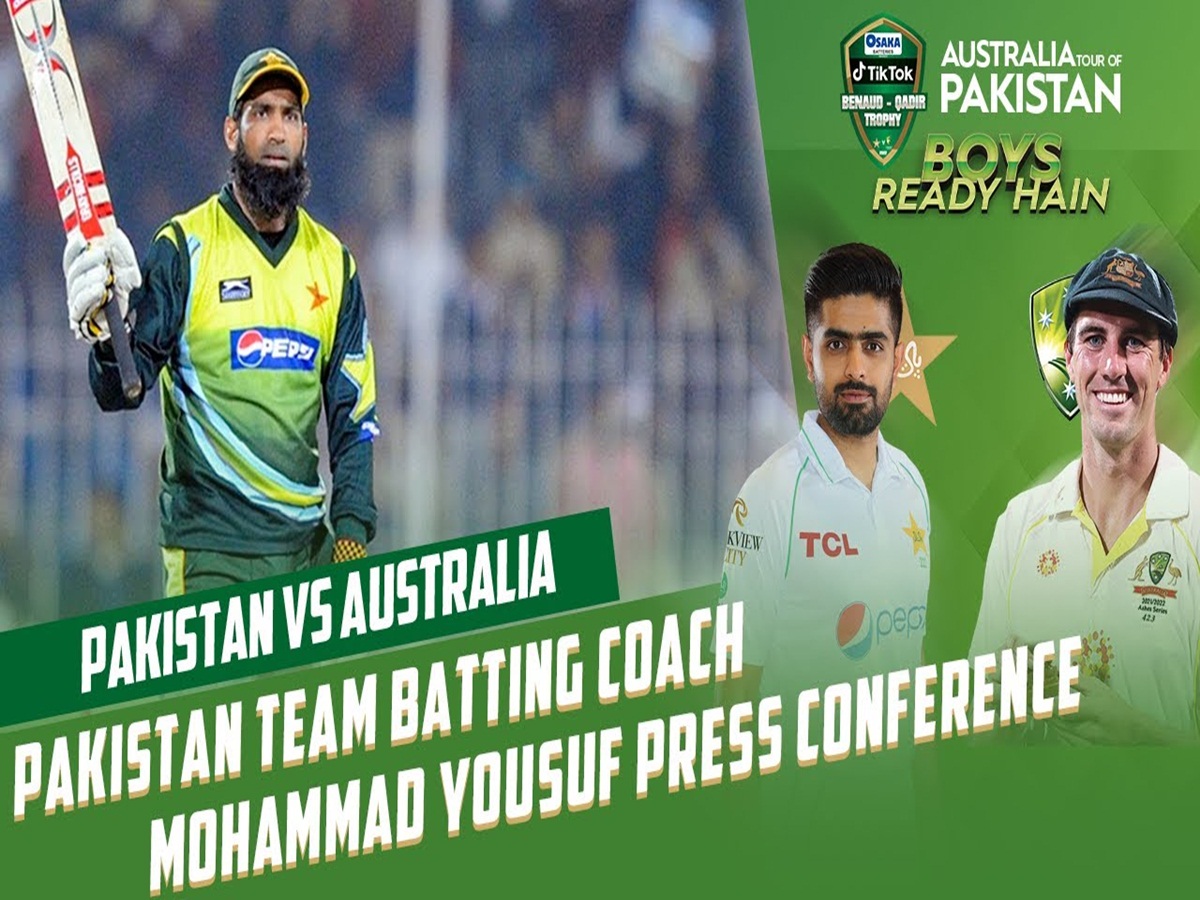 Yousuf speaks to media on day-three of Karachi Test