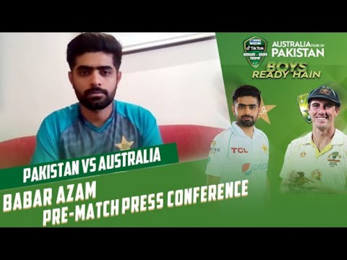 Babar Azam speaks to media at the end of Karachi Test