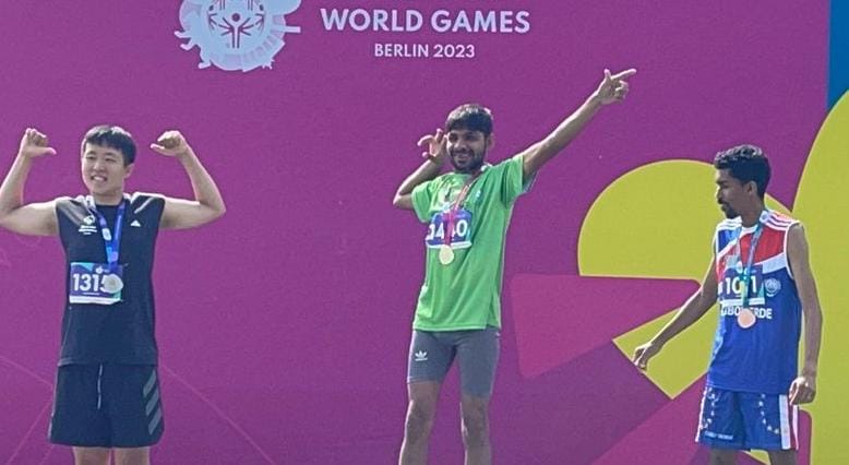 Special World Games ; Muhammad Luqman of Pakistan won the gold medal in the 100 meters race