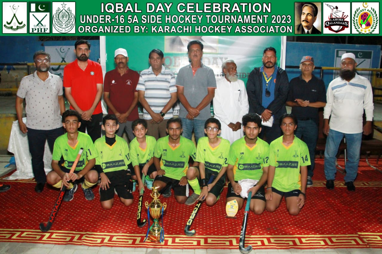 Al Saghir Academy clinch Iqbal day U-16 5A Side Hockey title