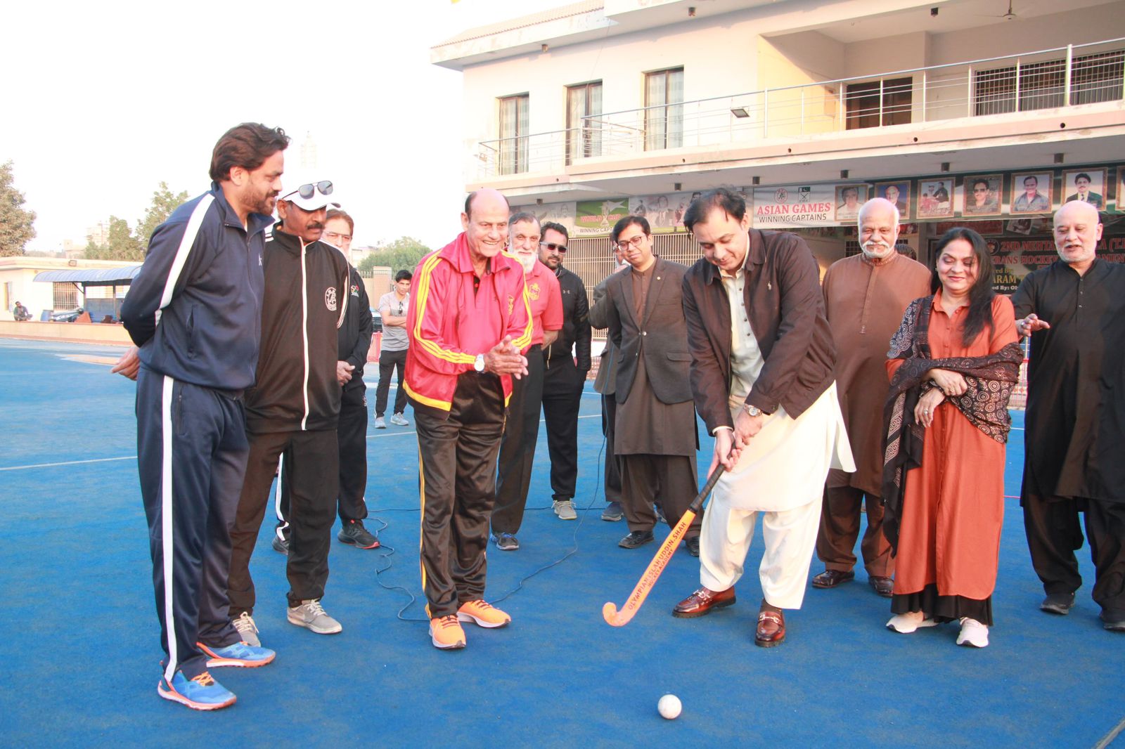 Exhibition hockey matches Played at Olympian Islahuddin & Dr. Muhammad Ali Shah Hockey Academy
