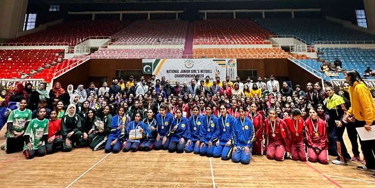 National Interschools Girls Netball Championship ; Karachi Grammar School won the U-19 and U-17 titles