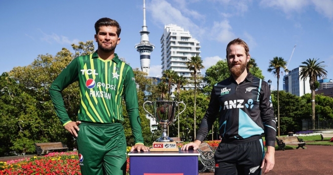 T20 series between Pakistan and New Zealand; Unveiling of the trophy