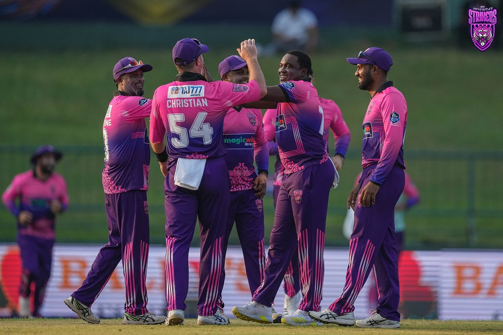 NY Superstar Strikers register a hat-trick of wins in Legends Cricket Trophy.