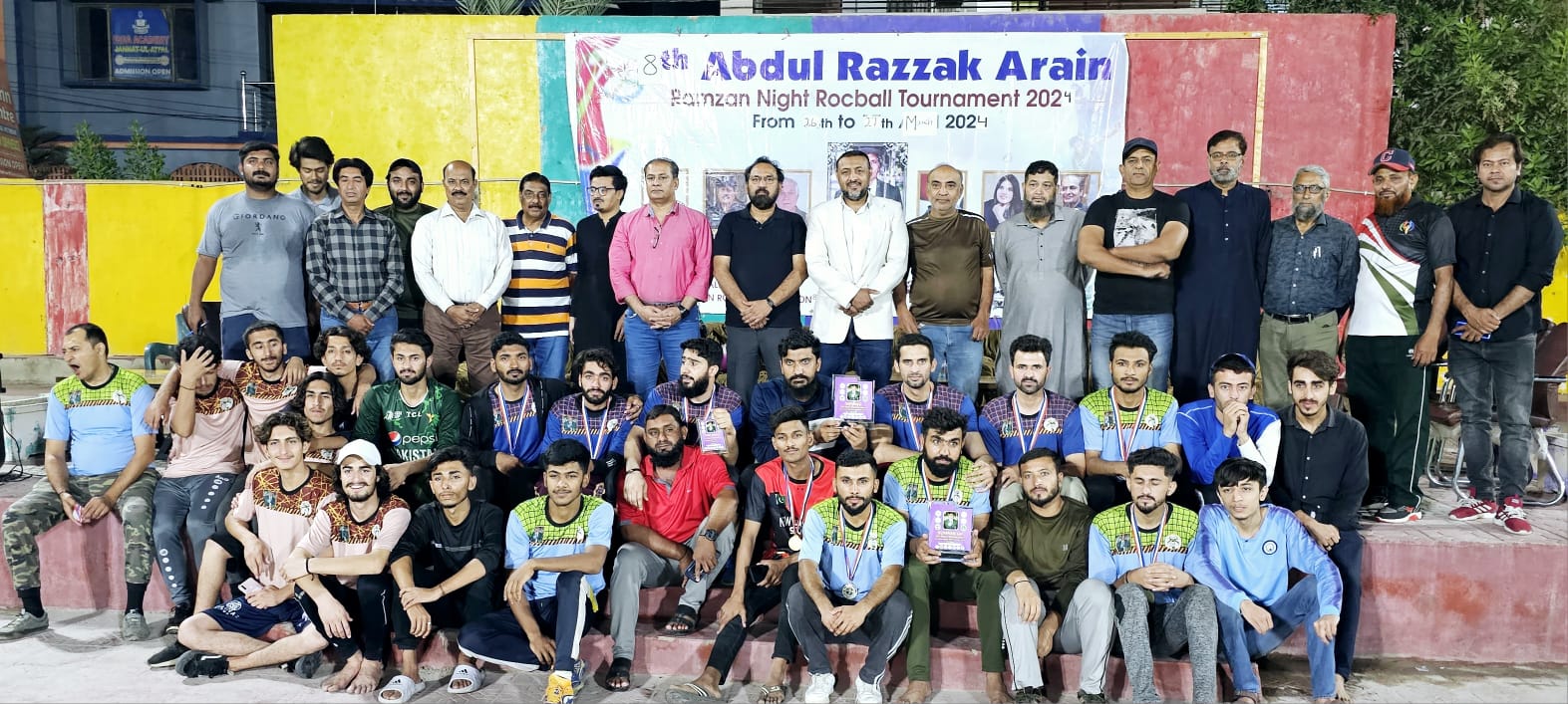 8th Abdul Razzak Arain Ramadan Night Rocball event Finished