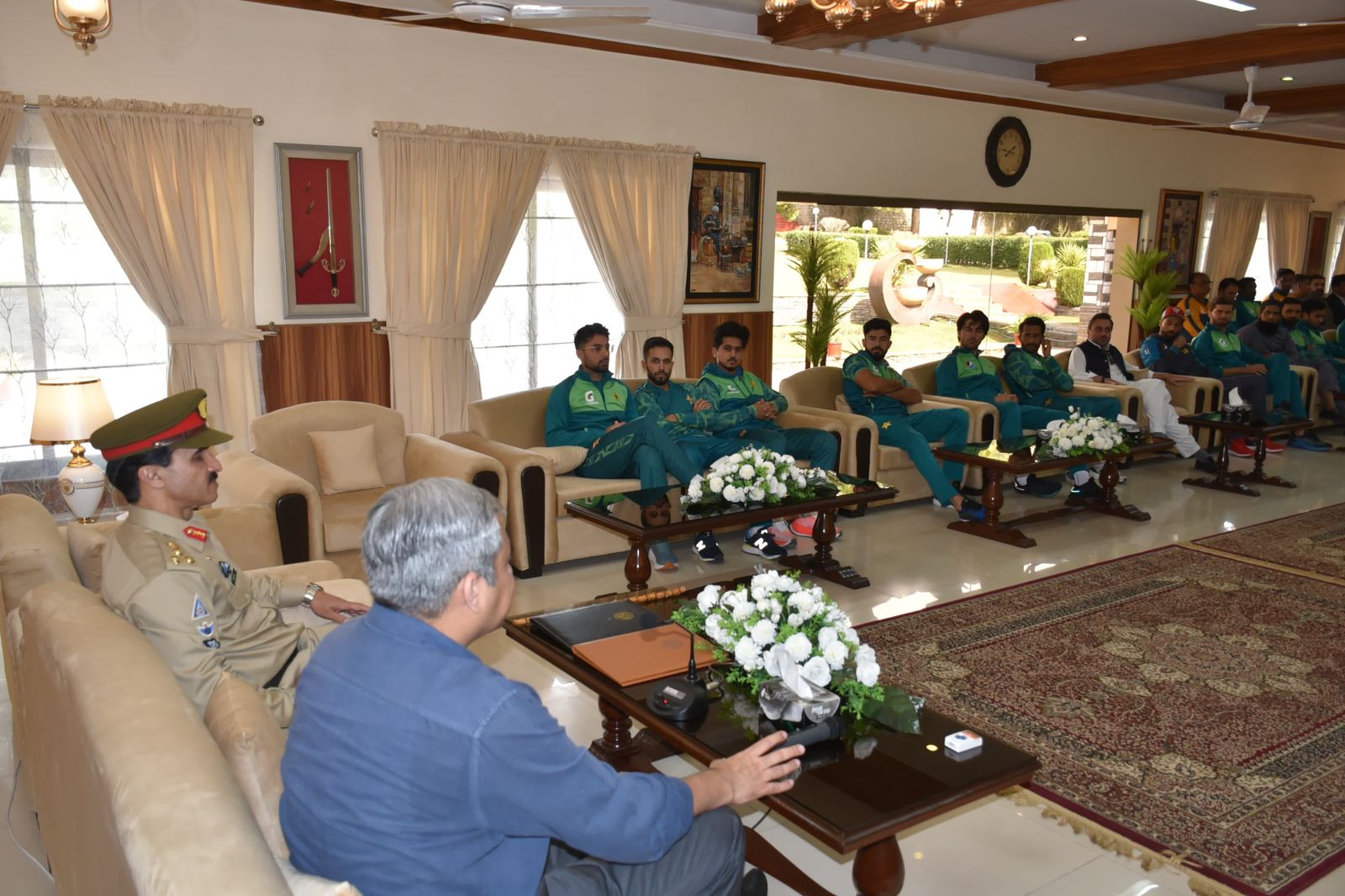 Chairman PCB Mohsin Naqvi visits Kakul camp, meets the players