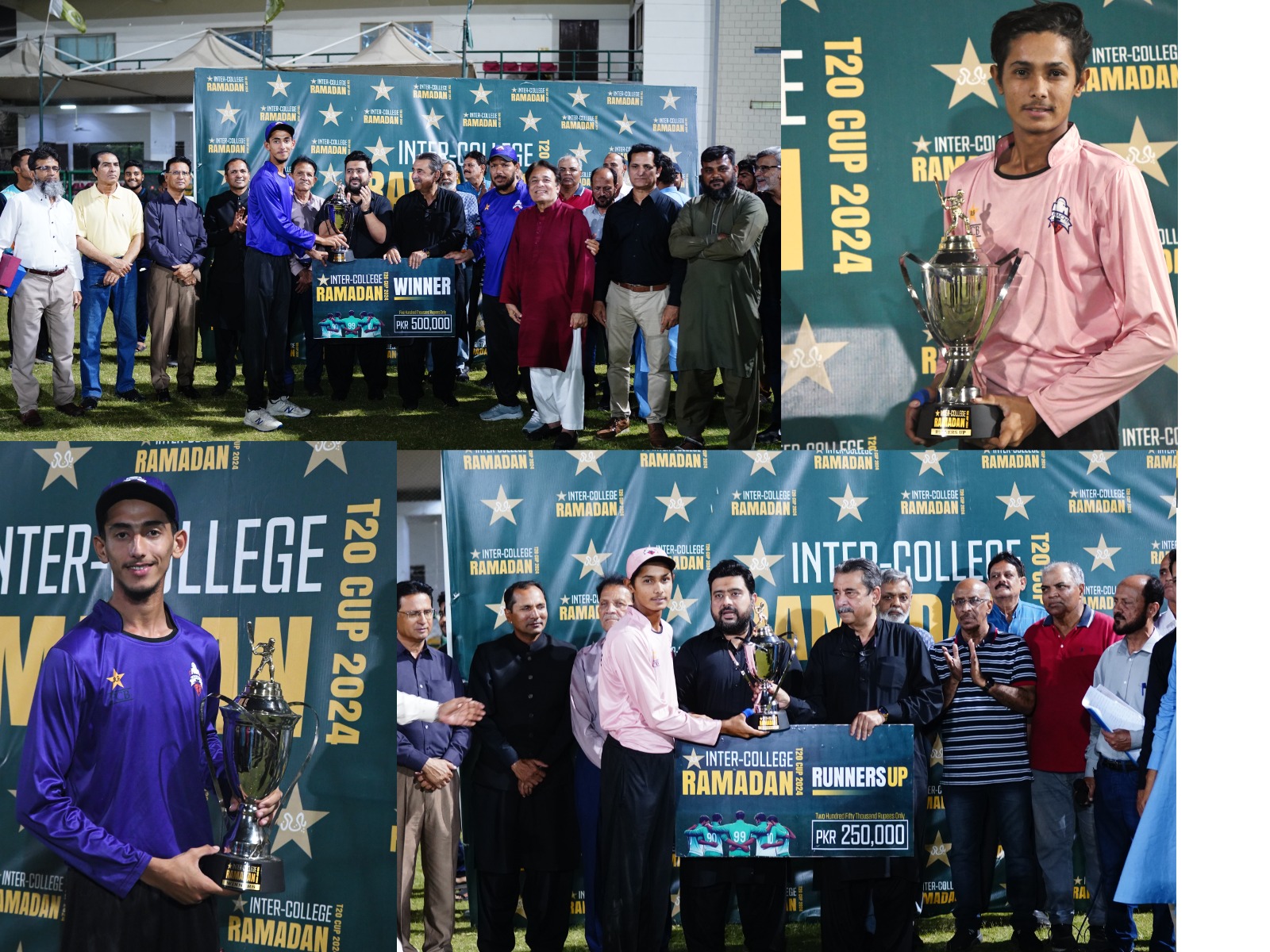 Govt Jinnah College Clinch Inter College Ramadan T-20 Cup title ,"
