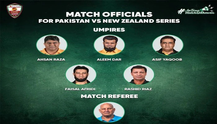 Five-member panel of umpires announced for Pakistan, New Zealand T20 series