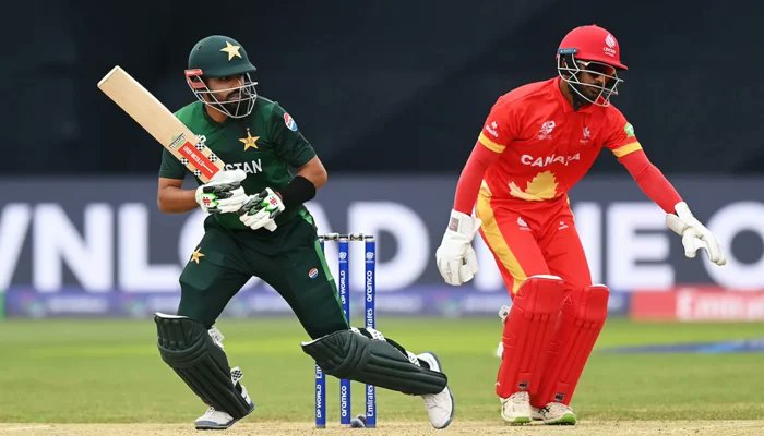 Pakistan's first victory in the T20 World Cup, beating Canada by 7 wickets