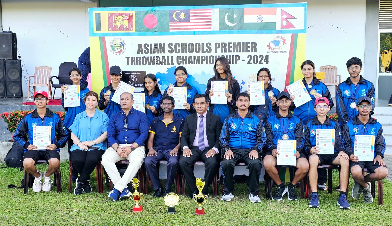 Asian School Throwball Championship ; Third Position in the HHS school system
