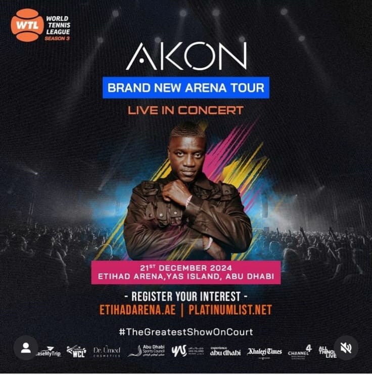 After last edition’s enthralling performance, Akon set to rock World Tennis League Season 3 once again