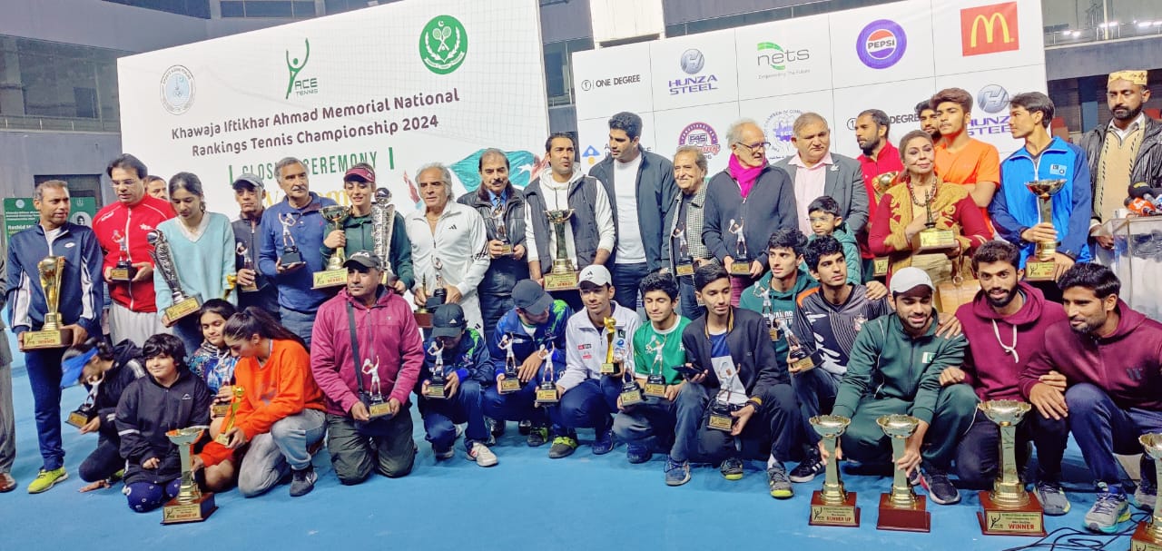 Aisam/Ushna, Muazammil win titles at Khawaja Iftikhar Memorial National Ranking Tennis Championship 2024