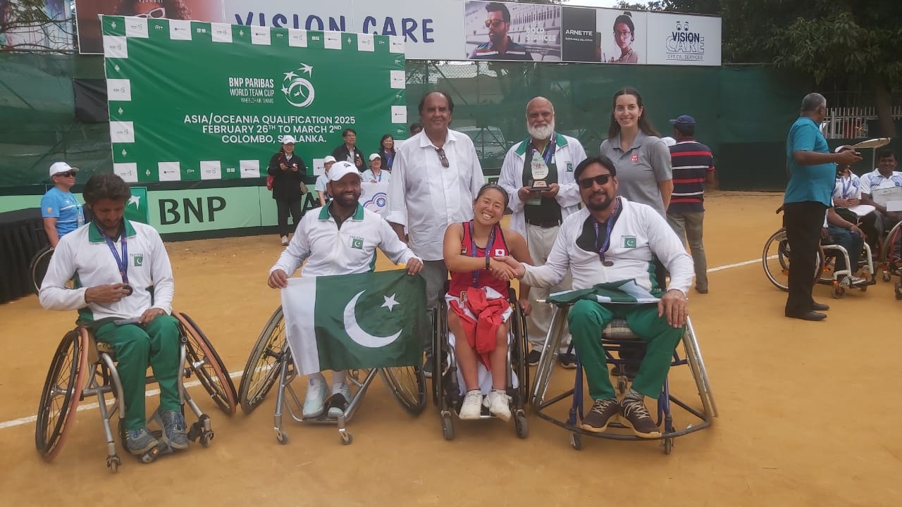 Pakistan won Bronze in the ITF Wheelchair Tennis Event.