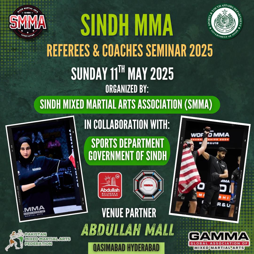 Sindh MMA Referee & Coaches Seminar 2025 Set to Take Place in Hyderabad