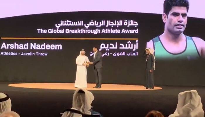 Arshad Nadeem’s historic Olympic feat earns global recognition at World Sports Summit