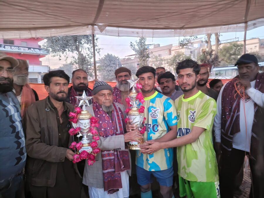 Mango Peer Star Football Club defeated the host Hussaini Club 3-1 in the exhibition match