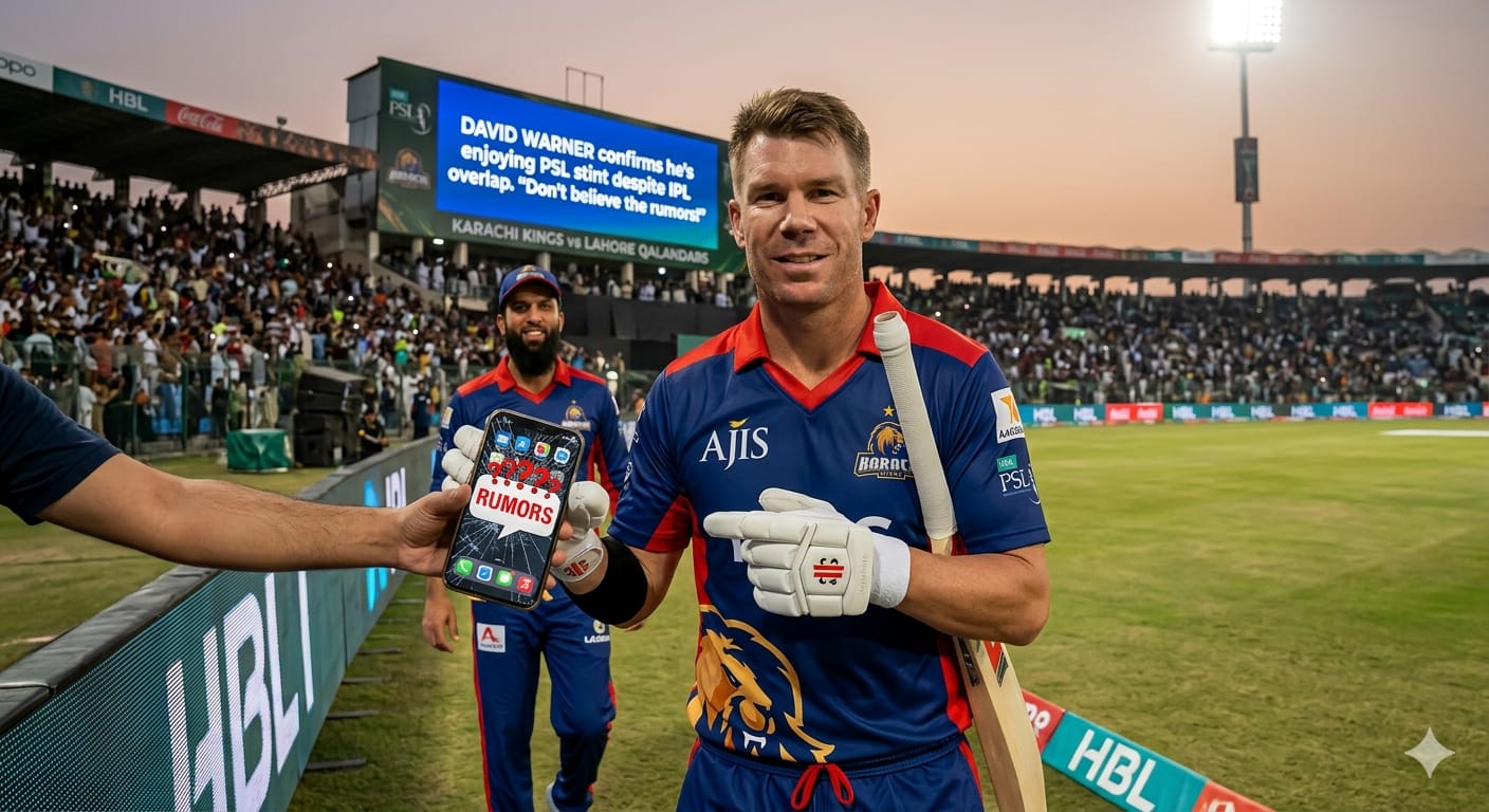 Warner slams social media rumors, confirms he’s enjoying PSL stint despite IPL ohverlap