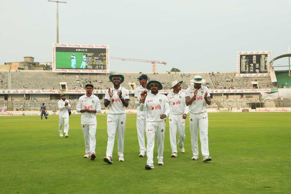 Miraz’s five-fer hands Bangladesh edge after Azan Awais’s debut ton