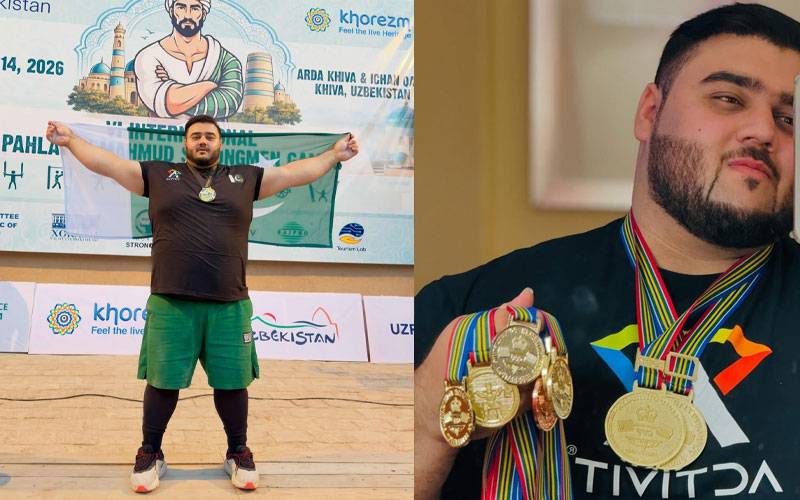 Pakistan’s strongman Nooh Butt credits parents for double gold triumph in Uzbekistan