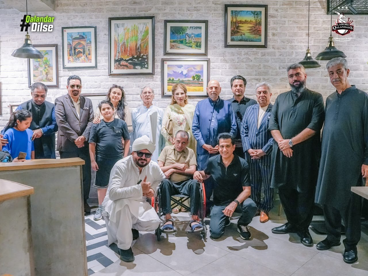 Lahore Qalandars host sold-out Art Exhibition for Umer Jarral, an artist with Cerebral Palsy