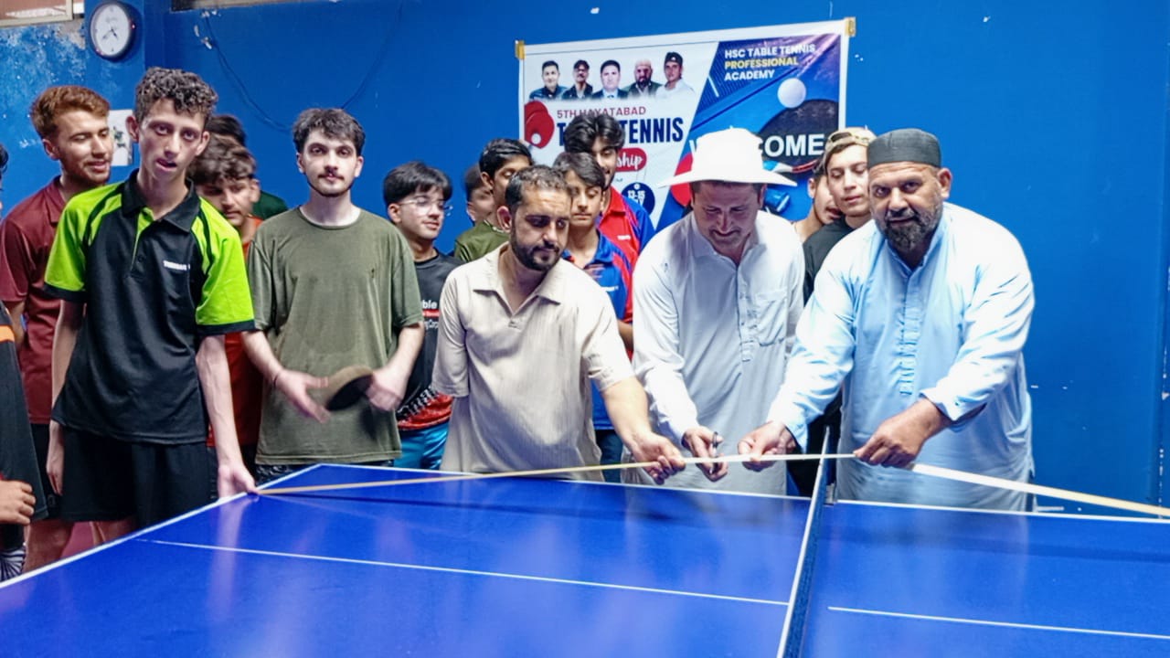5th Peshawar Open Table Tennis Tournament Begins at Hayatabad Sports Complex