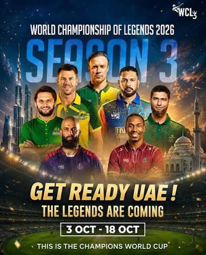 WCL 2026: Warner, Yuvraj, de Villiers and Bravo Set to Return as Third Season Begins October 3