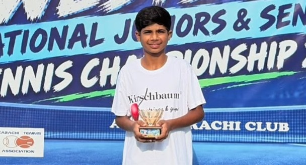 Ibrahim Hussain Gill wins U-12 Title at National Tennis Championship in Karachi